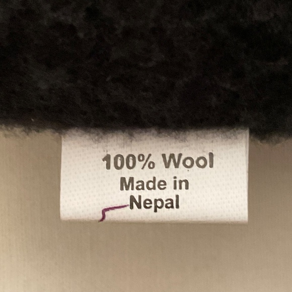 Made in Nepal 100% Wool Multicolor Hand Knit Crocheted Beanie Hat O/S NWOT - Picture 6 of 9